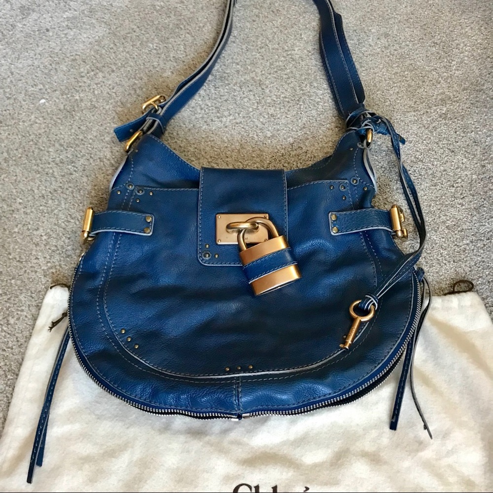 Authentic Chloe padlock shoulder bag EUC